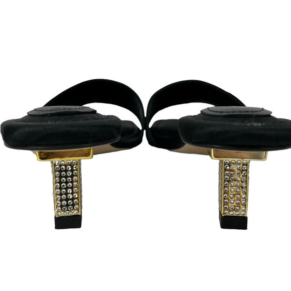 Good American NEW Kickstand Square Toe Slide In Black Spanish Made Sandals  8 - Picture 5 of 10